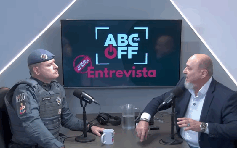Major da PM Michel da Silva Moro destaca programas de policiamento e a importância da Muralha Paulista no podcast “ABC em Off”