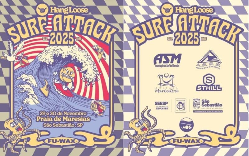 Assista em tempo real a competição de surf Hang Loose Surf Attack em Maresias.
