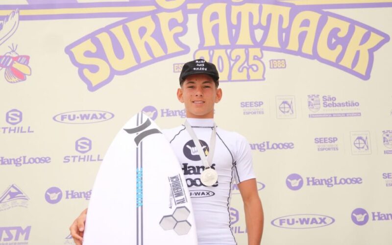 “Surfistas vencedores do Hang Loose Surf Attack 2025”