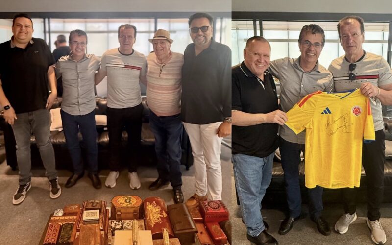 Sidney Oliveira recebe Raul Gil em almoço especial na sede da Ultrafarma, em Santa Isabel/SP