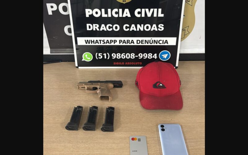 Homem é preso após roubar arma, veículo e objetos de policial civil