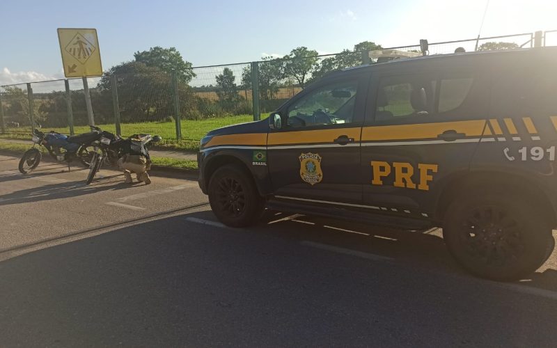 Apreensão de adolescentes por racha de moto na BR-116 em Pelotas pela PRF
