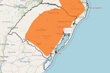 Alerta laranja do Inmet indica queda acentuada nas temperaturas neste sábado (22)