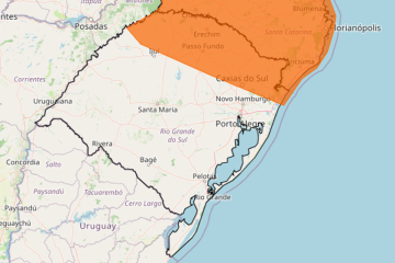Chuva persiste em diversas regiões do Rio Grande do Sul neste domingo (30)